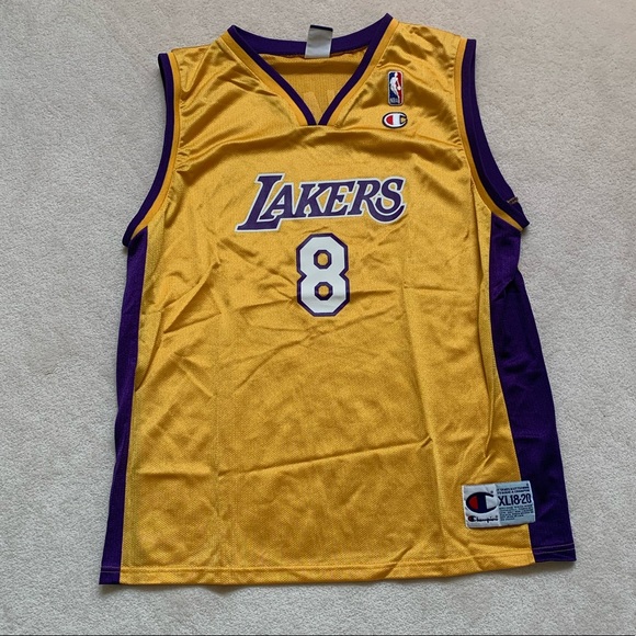 Champion Other - LA LAKERS Kobe Bryant Champion vintage jersey kids xl 18-20 number 8 NBA